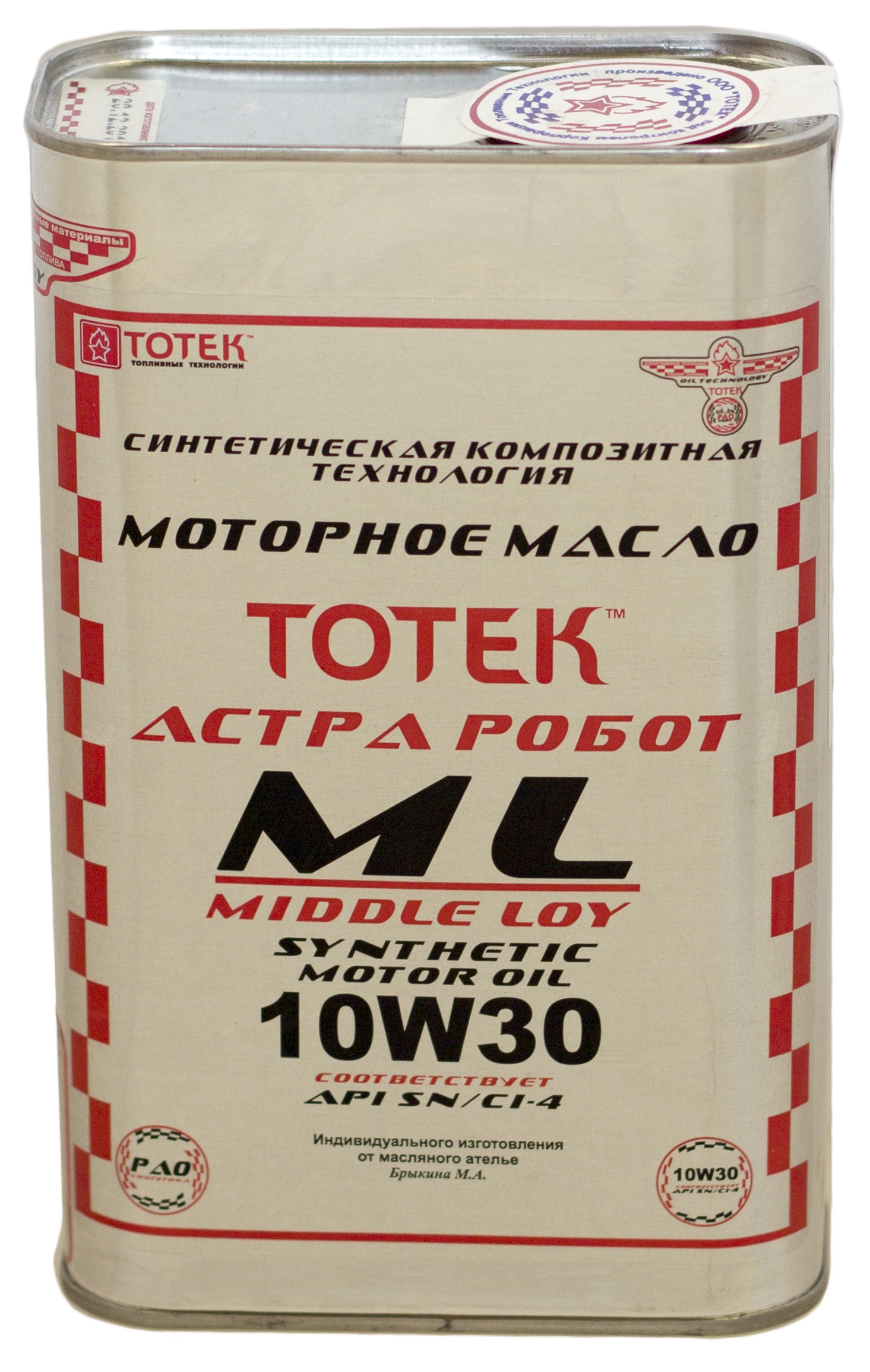 Моторное масло Тотек Астра Робот ML 10W30 1 л 1330₽