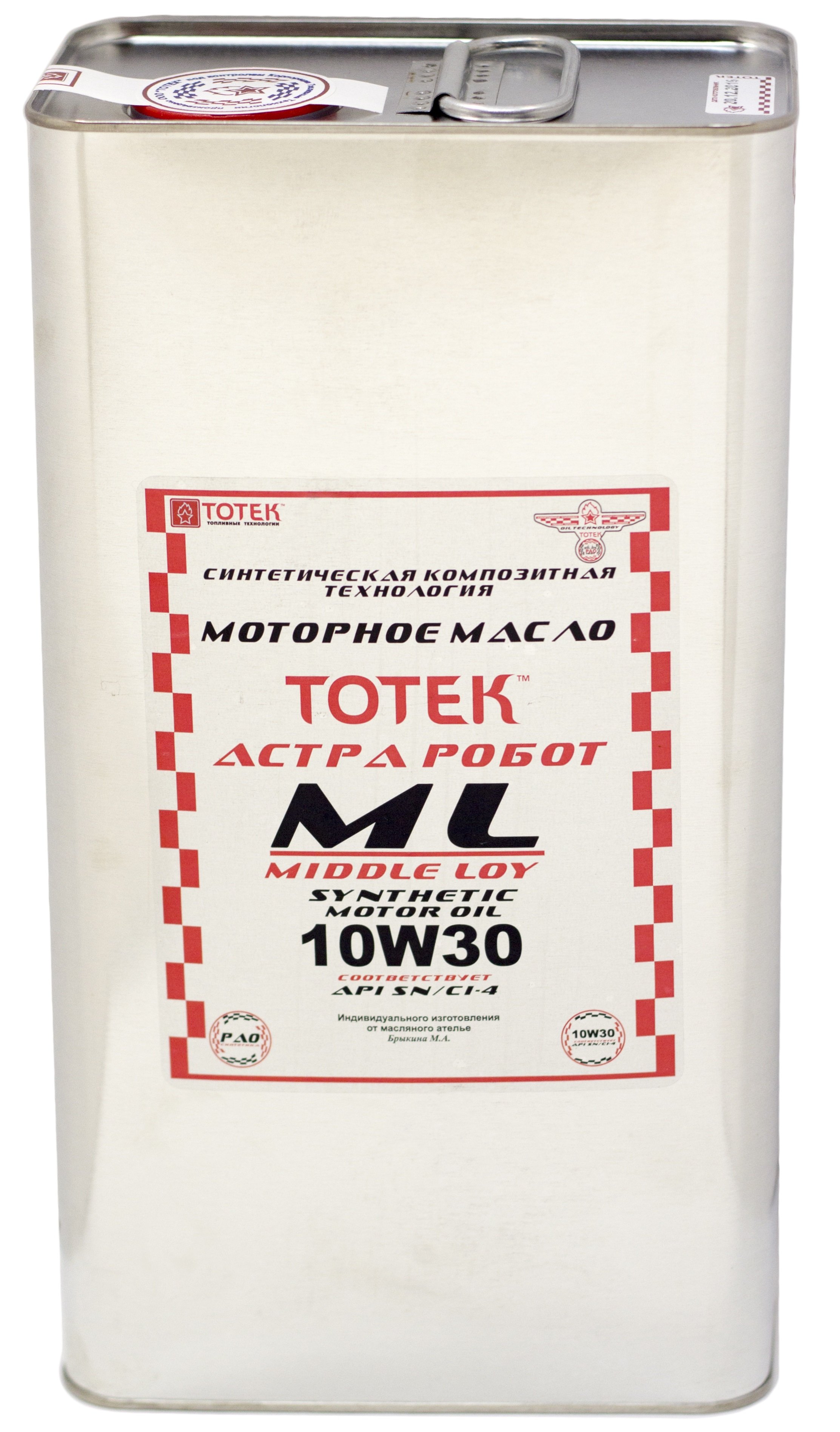 фото Моторное масло тотек астра робот ml sae 10w30