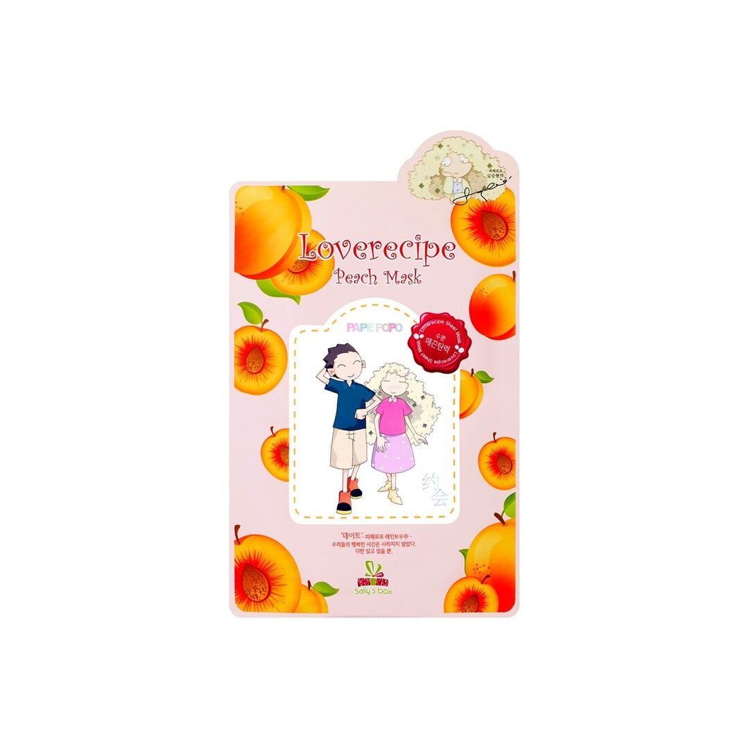 Маска для лица Sally's Box Loverecipe Peach Mask с персиком, тканевая, 20 мл