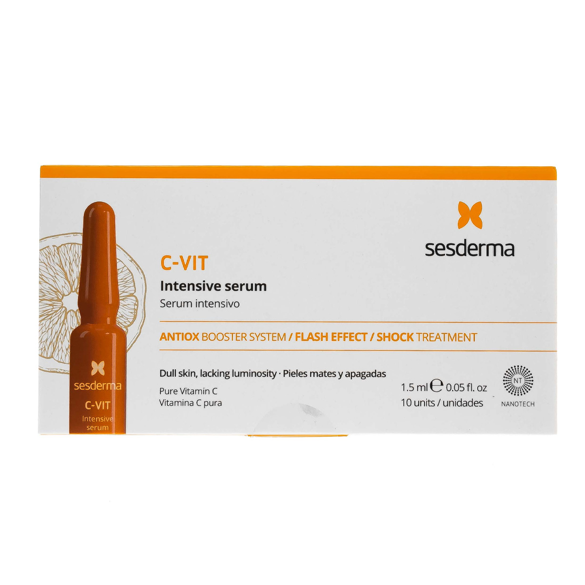 

Сыворотка Sesderma C-VIT Intensive Serum, Сыворотка интенсивная 12%, 10*1.5 мл, C-VIT Intensive Serum