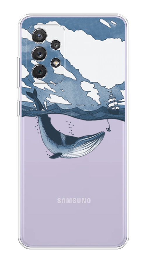 

Чехол на Samsung Galaxy A73 "Большой кит", Синий, 2104650-1