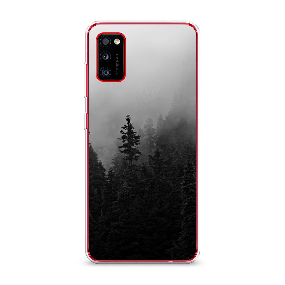 

Чехол на Samsung Galaxy A41 "Туманный лес", Серый;черный, 2100450-2