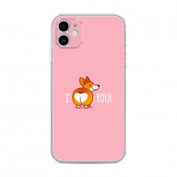 

Чехол на Samsung Galaxy A41 "Корги I love you", Розовый;коричневый;белый, 2100450-1