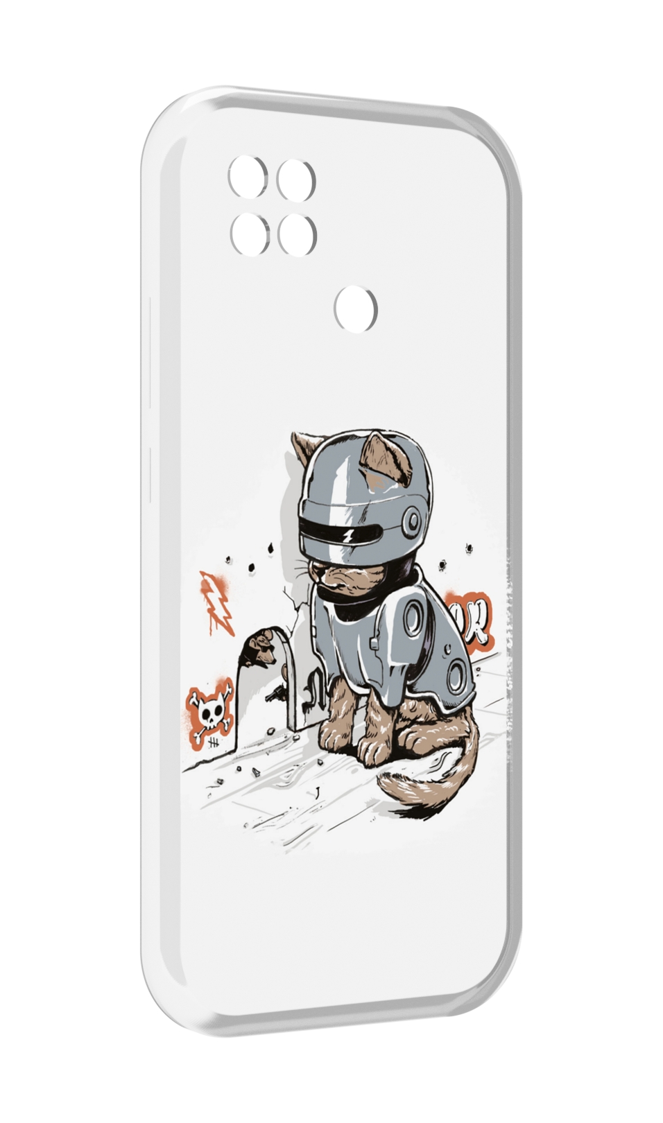 

Чехол MyPads Грозный кот для Xiaomi Poco C40, Прозрачный, Tocco