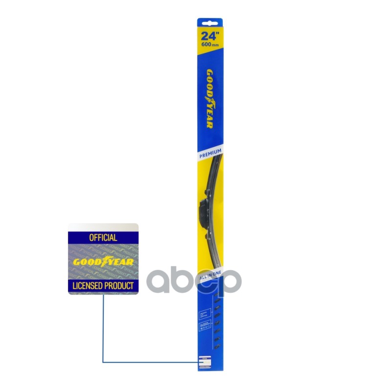 

Щетка Бескаркасная Premium 24/60 Cm GOODYEAR арт. GY000444