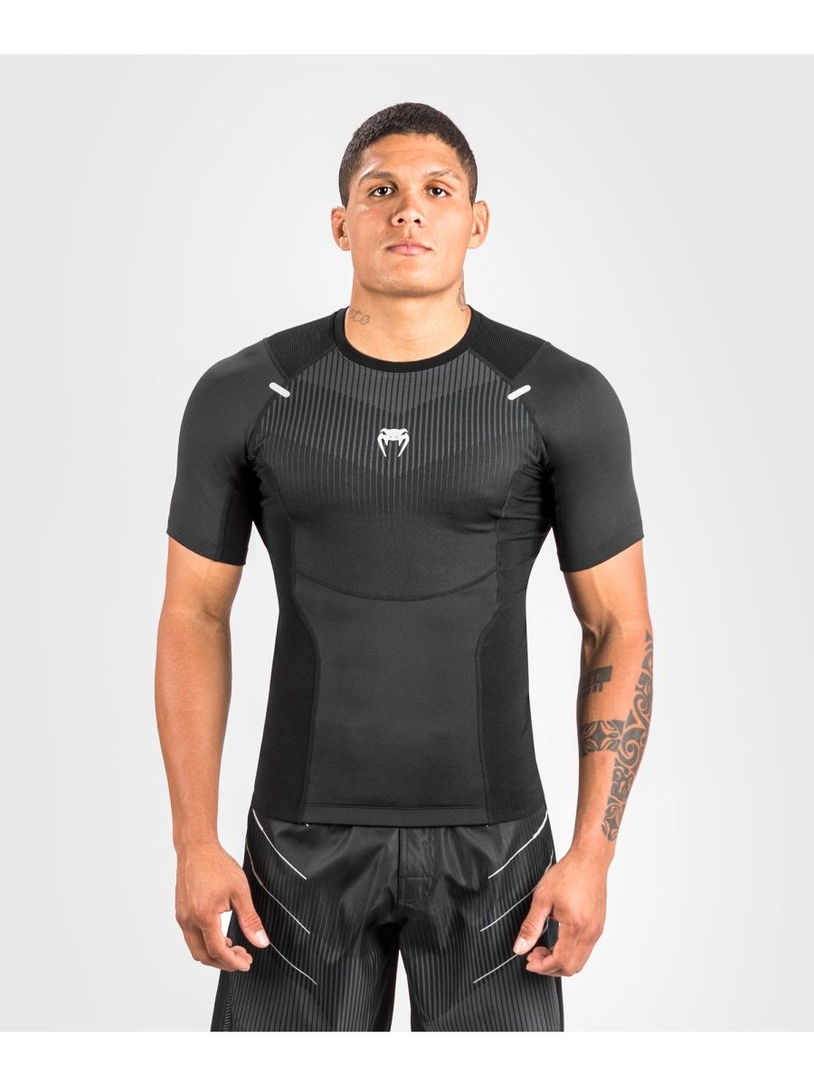 

Рашгард Venum Biomecha Black-Grey S-S, XL, Biomecha Black/Grey S/S