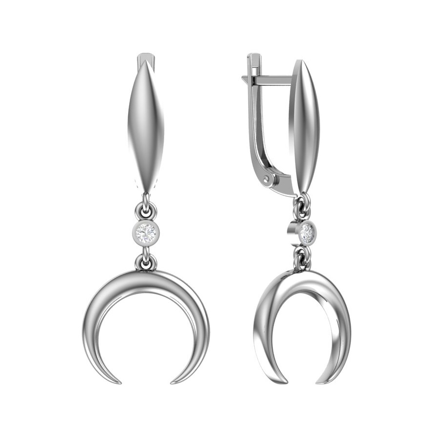 

Серьги подвески из серебра ЯХОНТ Золотой 251673, фианит, 251673
