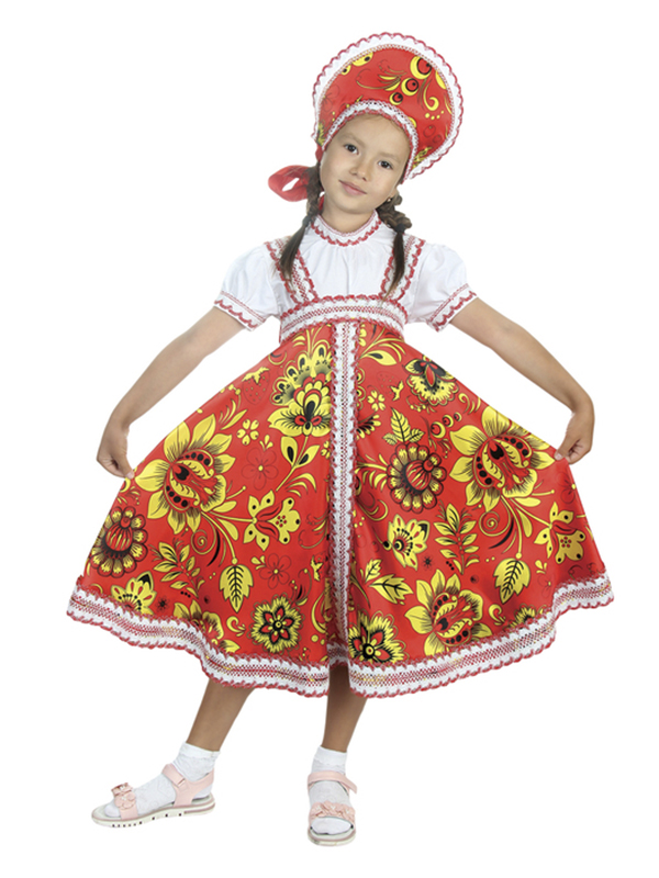 

Костюм русский народный "Хохлома красная" (Цв: Красный Размер: 134 см), SL2763372