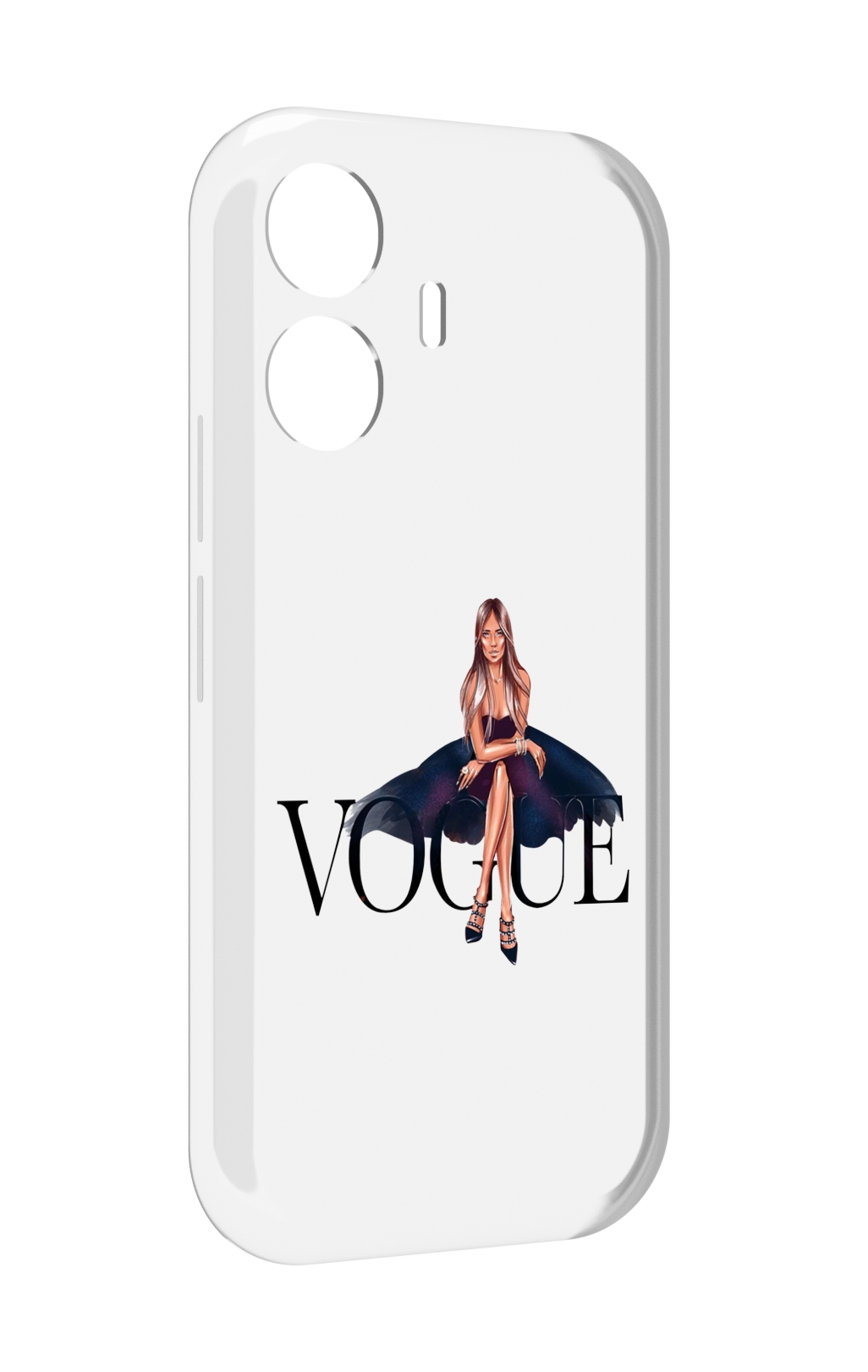 

Чехол MyPads Вог-девушка женский для Vivo Y77E / Vivo iQOO Z6 Lite, Прозрачный, Tocco