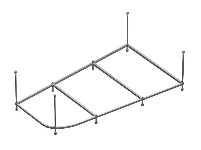 Усиленная рама Riho Delta L 150х80 2YNDL1017 левая