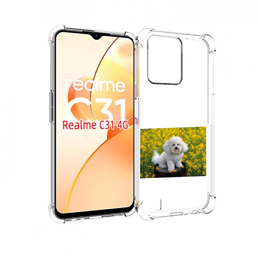 

Чехол MyPads пудель белыи для OPPO Realme C31, Прозрачный, Tocco
