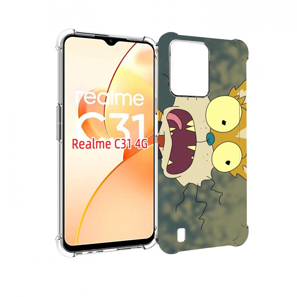

Чехол MyPads пугливый кот для OPPO Realme C31, Прозрачный, Tocco