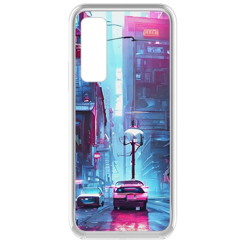 

Чехол-накладка Krutoff Clear Case Киберпанк Улица для Vivo Y31, Прозрачный