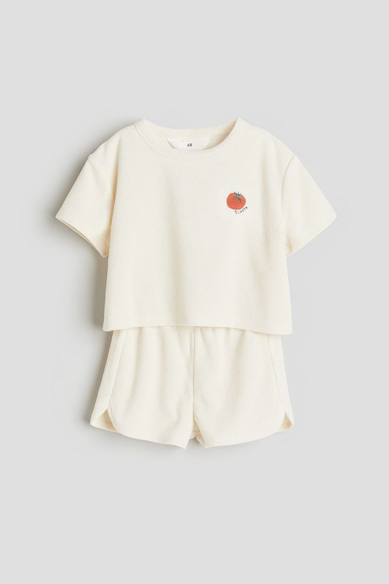 

Костюм повседневный детский H&M 1223567, Белый, Томатный, 122, 1223567