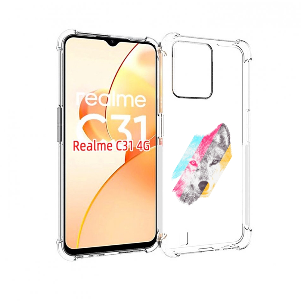 

Чехол MyPads волк градиент для OPPO Realme C31, Прозрачный, Tocco