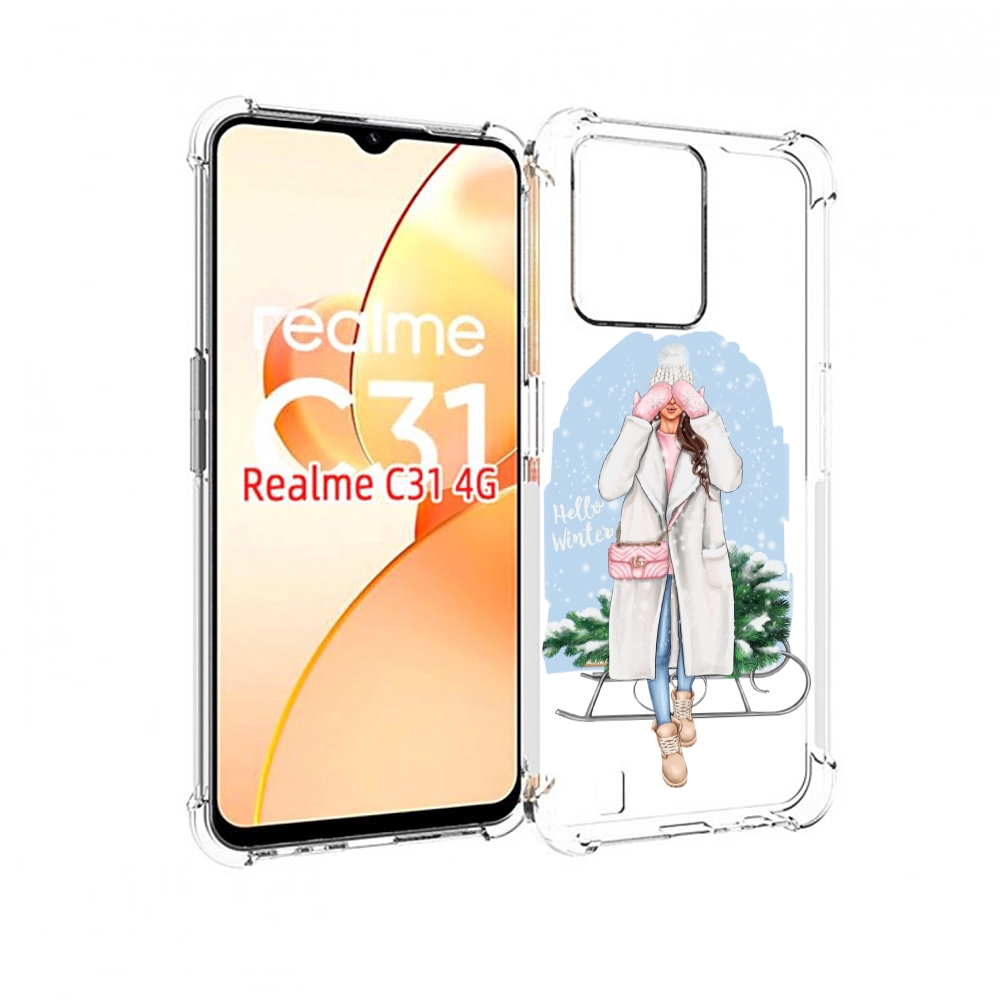 

Чехол MyPads привет-зима женский для OPPO Realme C31, Прозрачный, Tocco