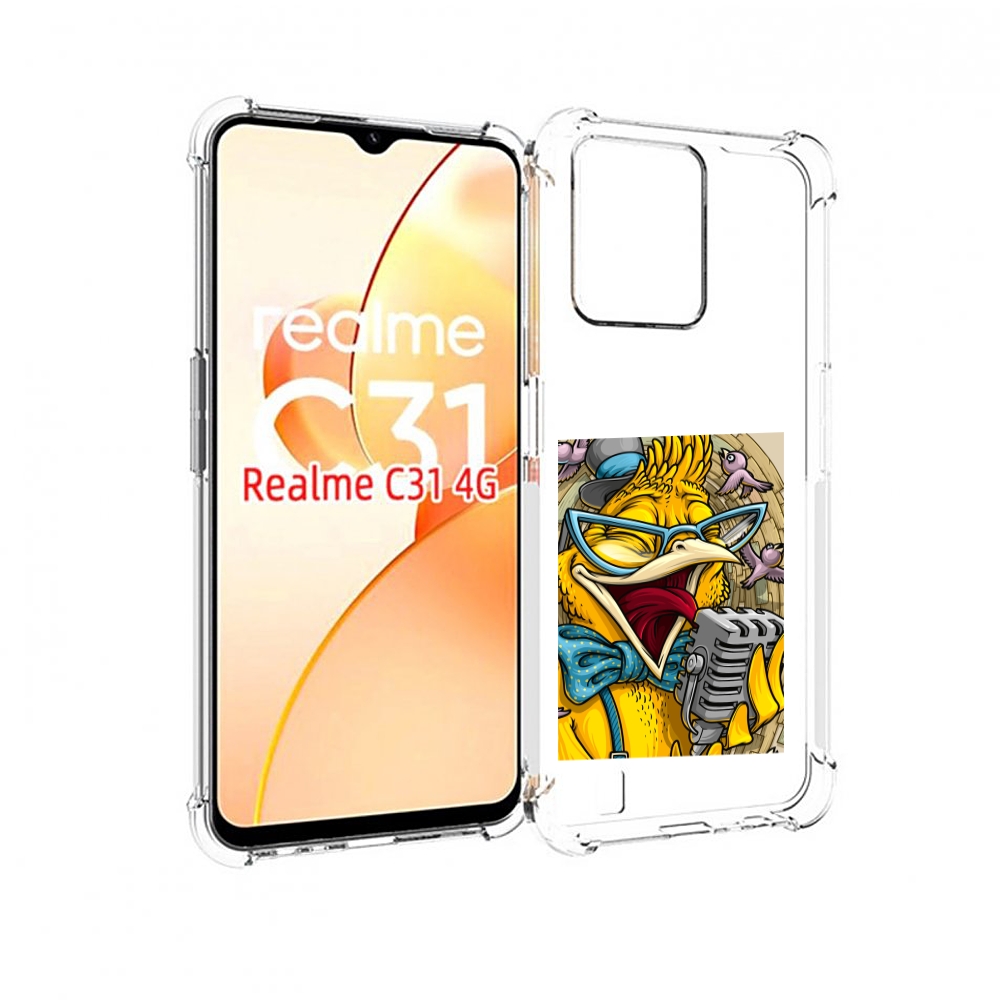 

Чехол MyPads поющая птичка для OPPO Realme C31, Прозрачный, Tocco