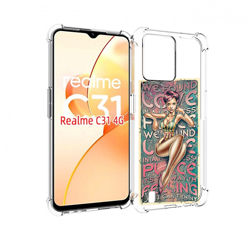 

Чехол MyPads постер-рианна для OPPO Realme C31, Прозрачный, Tocco
