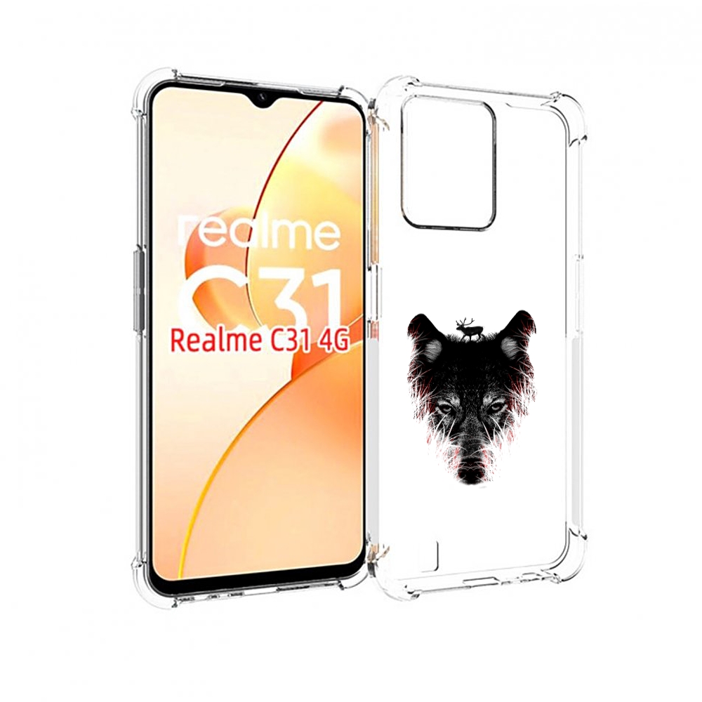

Чехол MyPads волк в траве для OPPO Realme C31, Прозрачный, Tocco
