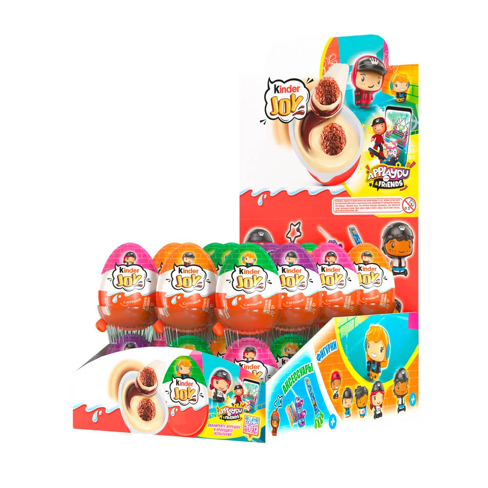 

Шоколадное яйцо Kinder Joy с игрушкой, Funko StreetStyle Boys, 24 шт по 20 г