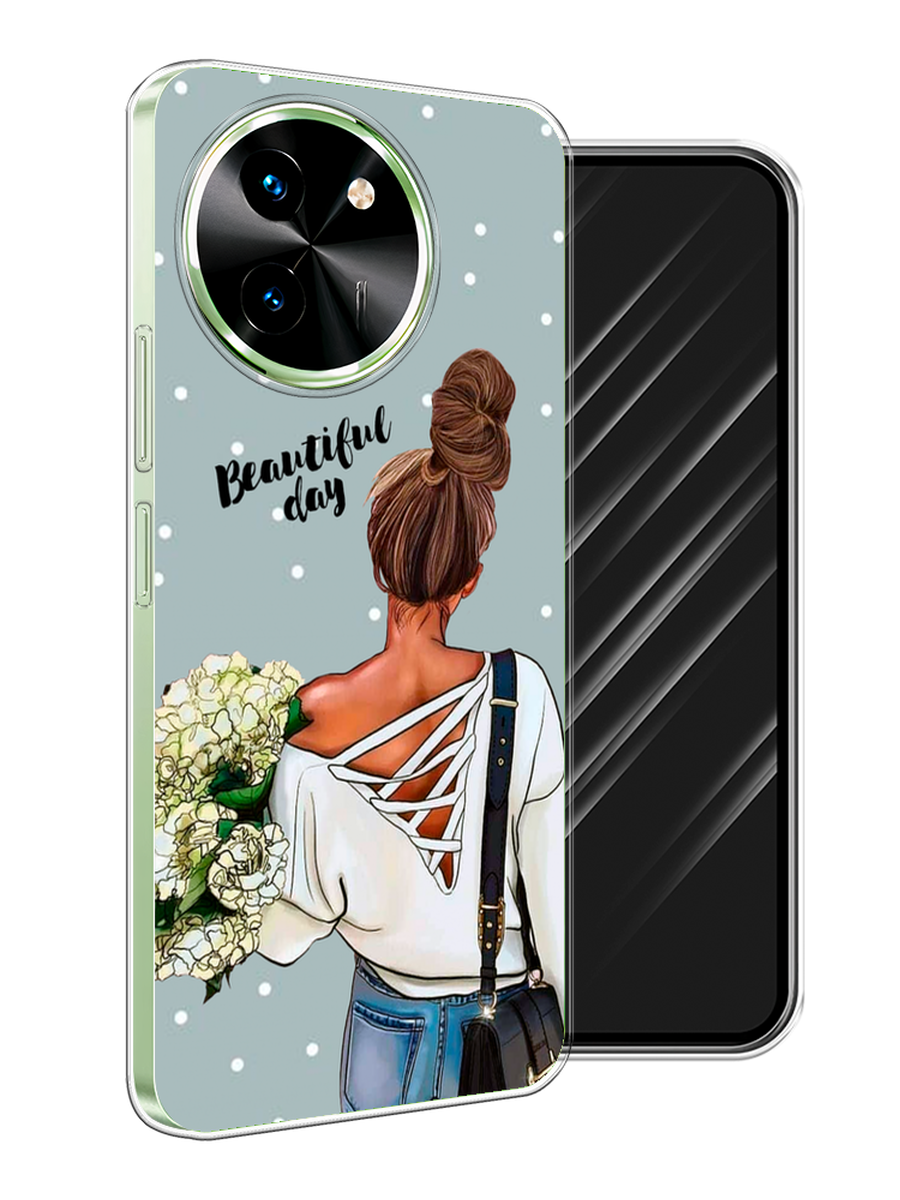 

Чехол Awog на Vivo T3x/Y38 5G "Beautiful day", Голубой;коричневый;бежевый, 2610650-1