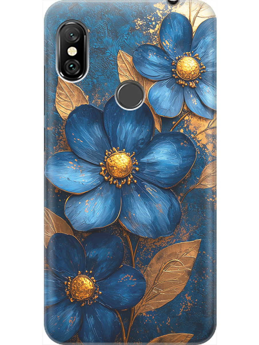 

Силиконовый чехол на Xiaomi Redmi Note 6 / Note 6 Pro с принтом 835538, Прозрачный;золотистый;синий, 719630423