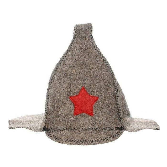 

Шапка для бани Буденовка onesize серый, Буденовка