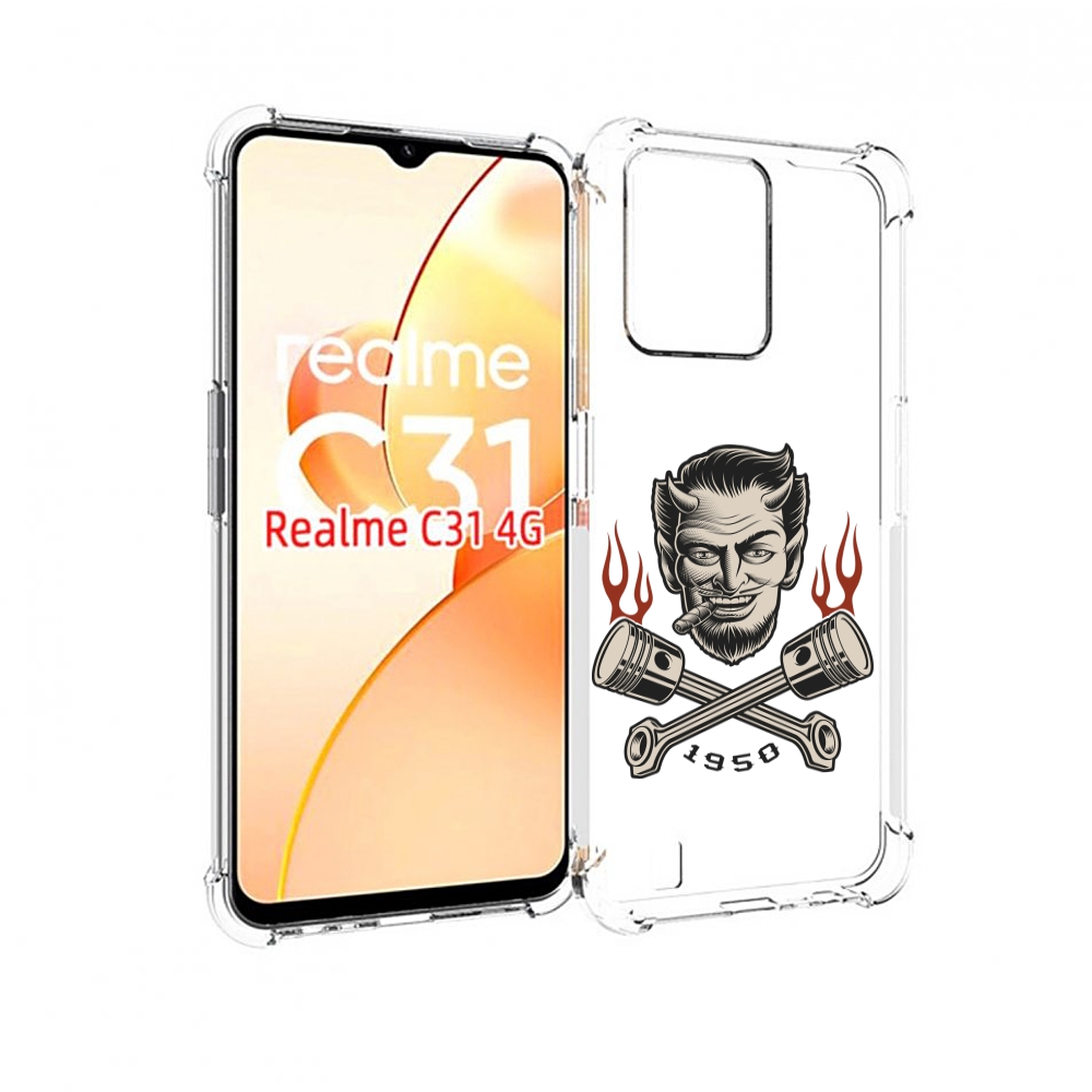

Чехол MyPads поршни-горят для OPPO Realme C31, Прозрачный, Tocco