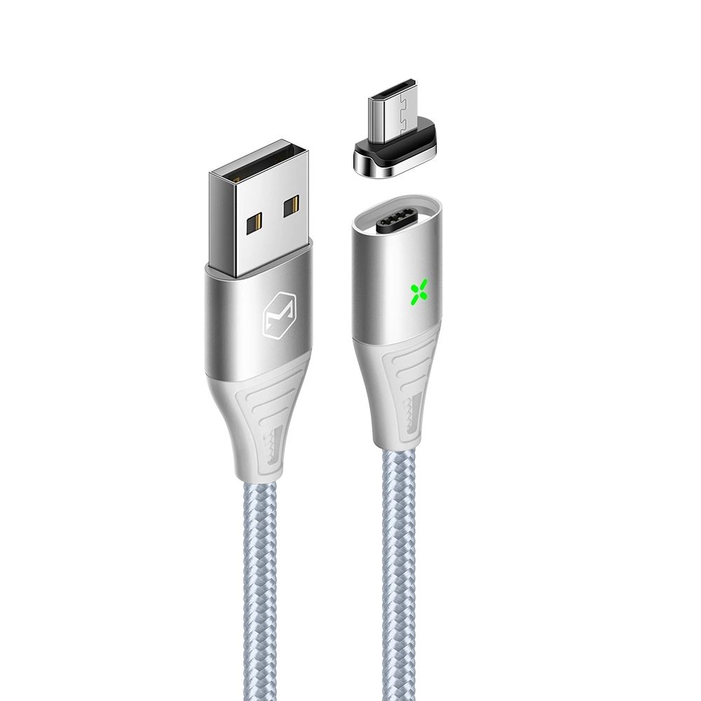 

Кабель Mcdodo Storm Series USB - MicroUSB, магнитный, 1,2 метра, серебристый