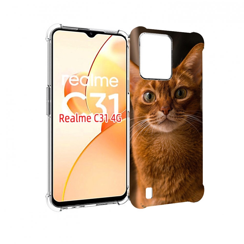 

Чехол MyPads порода кошки абисинская для OPPO Realme C31, Прозрачный, Tocco