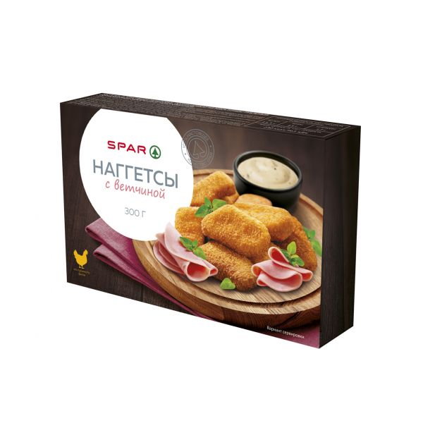 Наггетсы куриные Spar с ветчиной замороженные 300 г