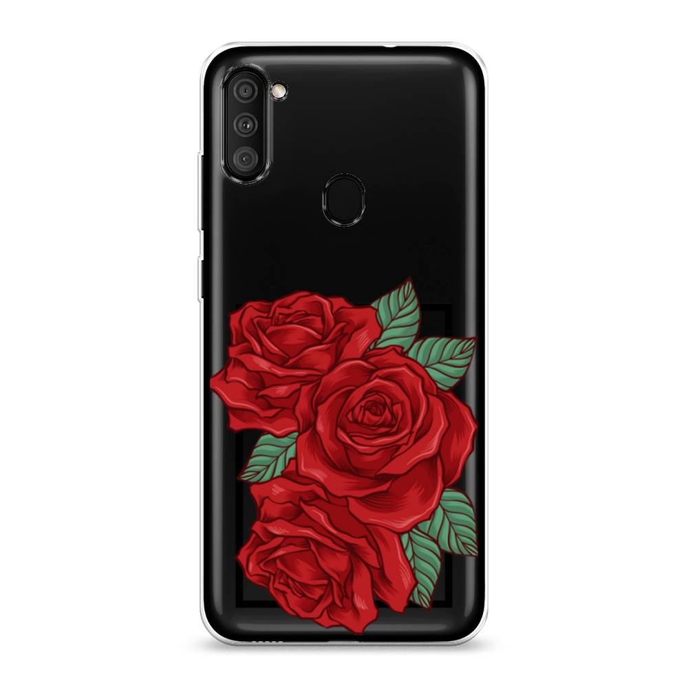 

Чехол на Samsung Galaxy A11 "Три алые розы", Красный, 2100150-2