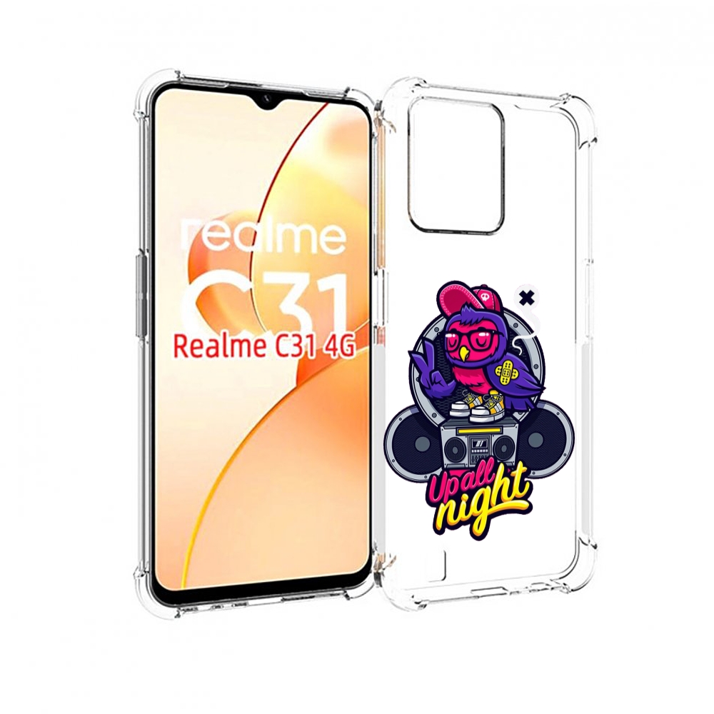 

Чехол MyPads попугай любит музыку для OPPO Realme C31, Прозрачный, Tocco