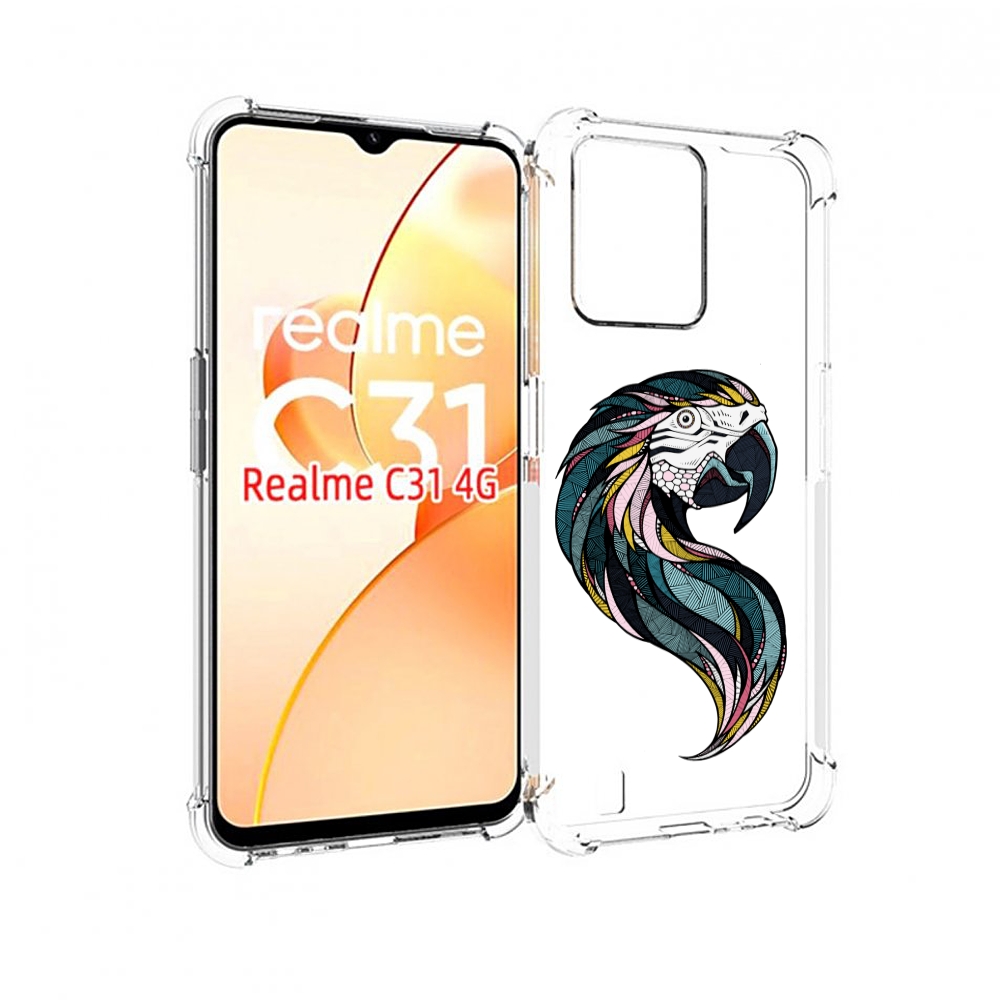 

Чехол MyPads полупопугай для OPPO Realme C31, Прозрачный, Tocco