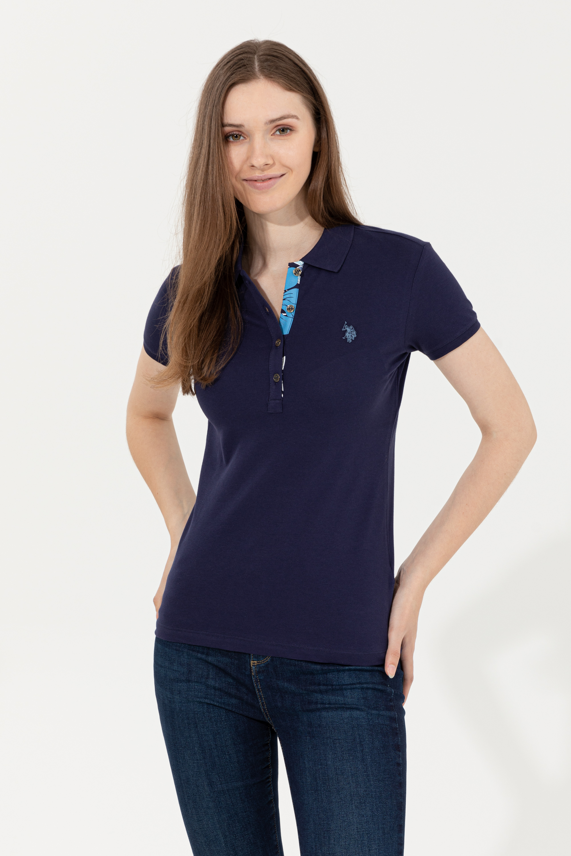 

Футболка женская U.S. POLO Assn. G082SZ0110TP01-OML синяя S, Синий, G082SZ0110TP01-OML