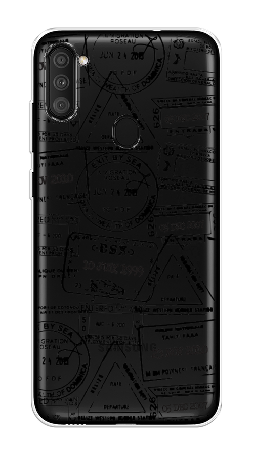 

Чехол на Samsung Galaxy A11 "Visa stamps 2", Белый;черный;серый, 2100150-2