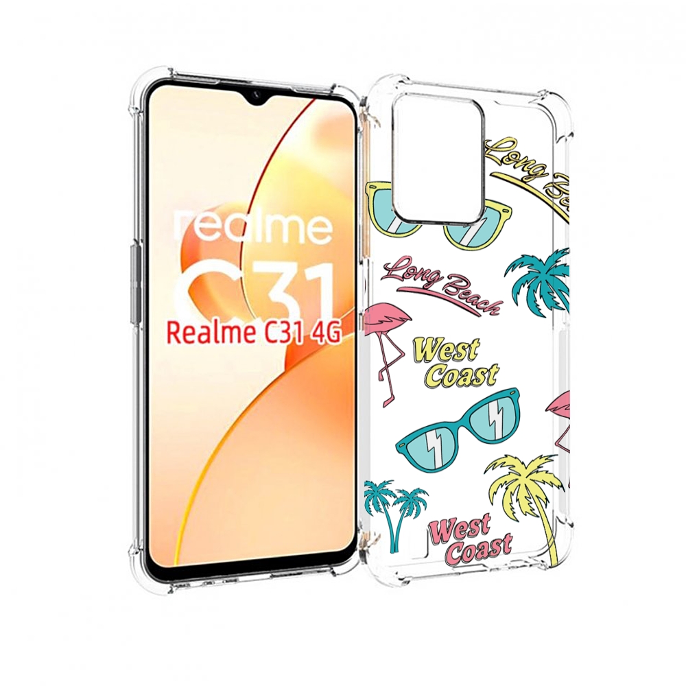 

Чехол MyPads пляжные-декорации для OPPO Realme C31, Прозрачный, Tocco