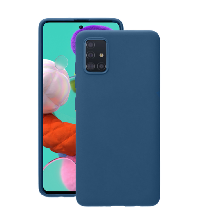 Чехол Deppa Gel Case для Samsung Galaxy A51 (2020) прозрачный 12 мм PET синий