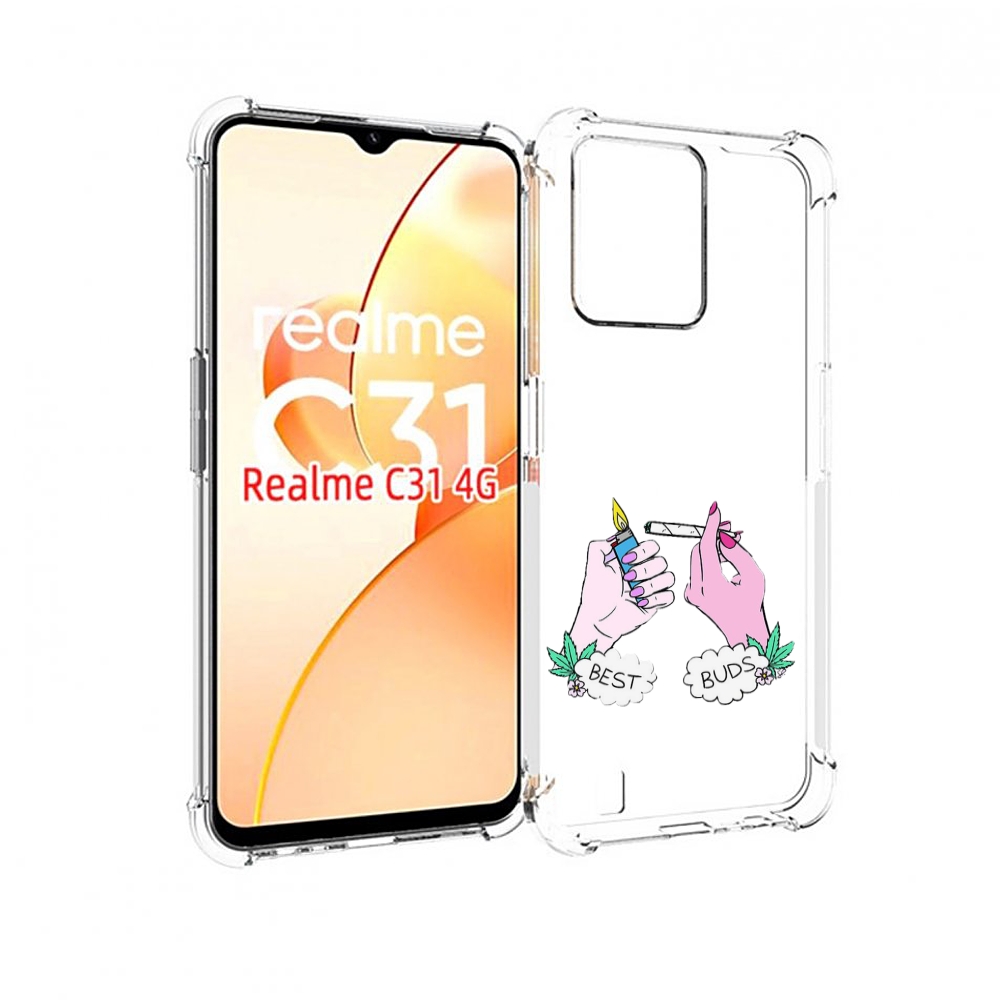 

Чехол MyPads плохие руки женский для OPPO Realme C31, Прозрачный, Tocco