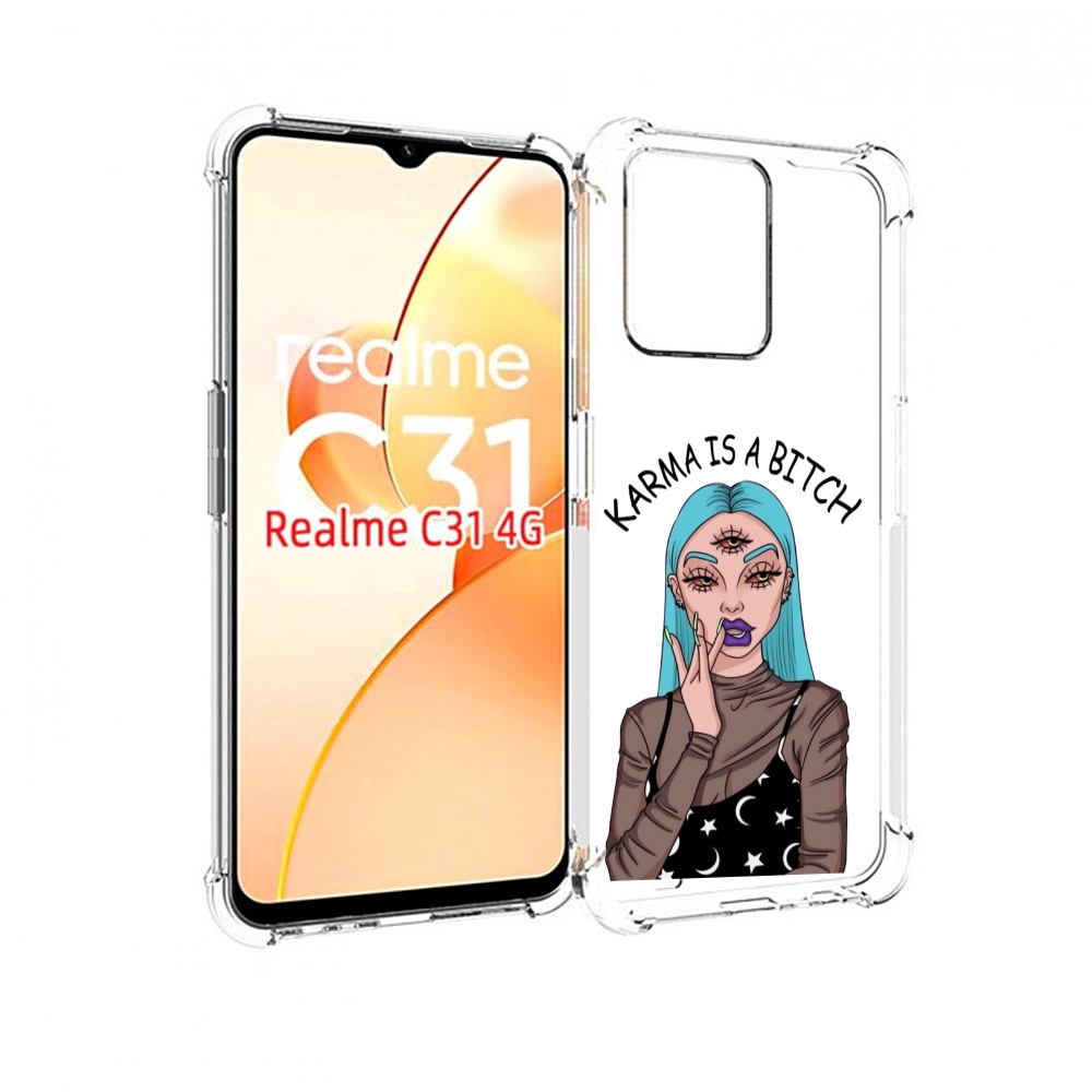 

Чехол MyPads плохая-карма женский для OPPO Realme C31, Прозрачный, Tocco