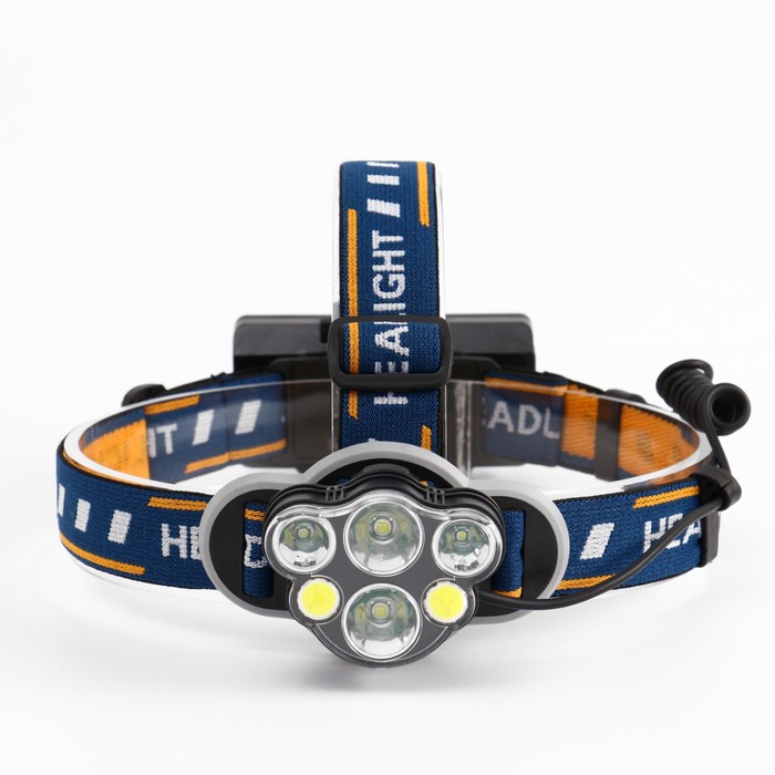 

Фонарь налобный, аккумуляторный Мастер К,4 LED, 2 COB, USB, 2 аккумуляторных батареи, Черный, Фонарь налобный, аккумуляторный "Мастер К",4 LED, 2 COB, USB, 2 аккумуляторных батареи