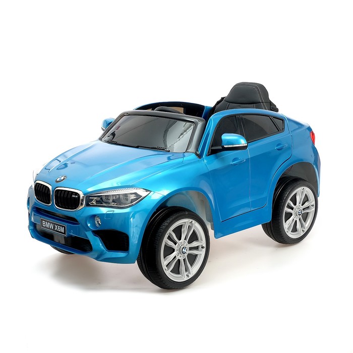 фото Электромобиль bmw x6m, цвет глянец синий, eva колеса, кожаное сидение nobrand