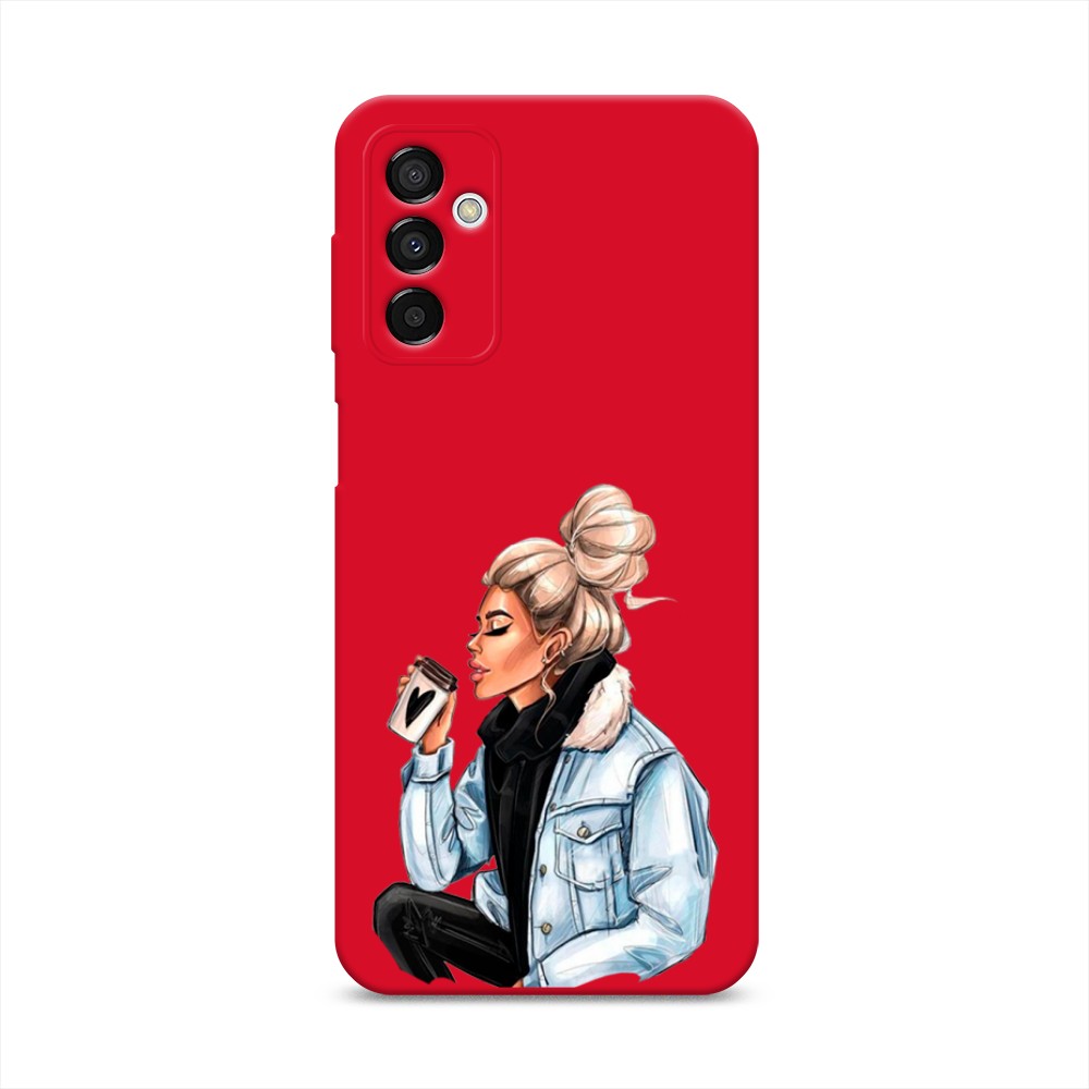 

Чехол Awog на Samsung Galaxy M23 5G "Cute girl", Бежевый;черный;голубой, 2105553-1