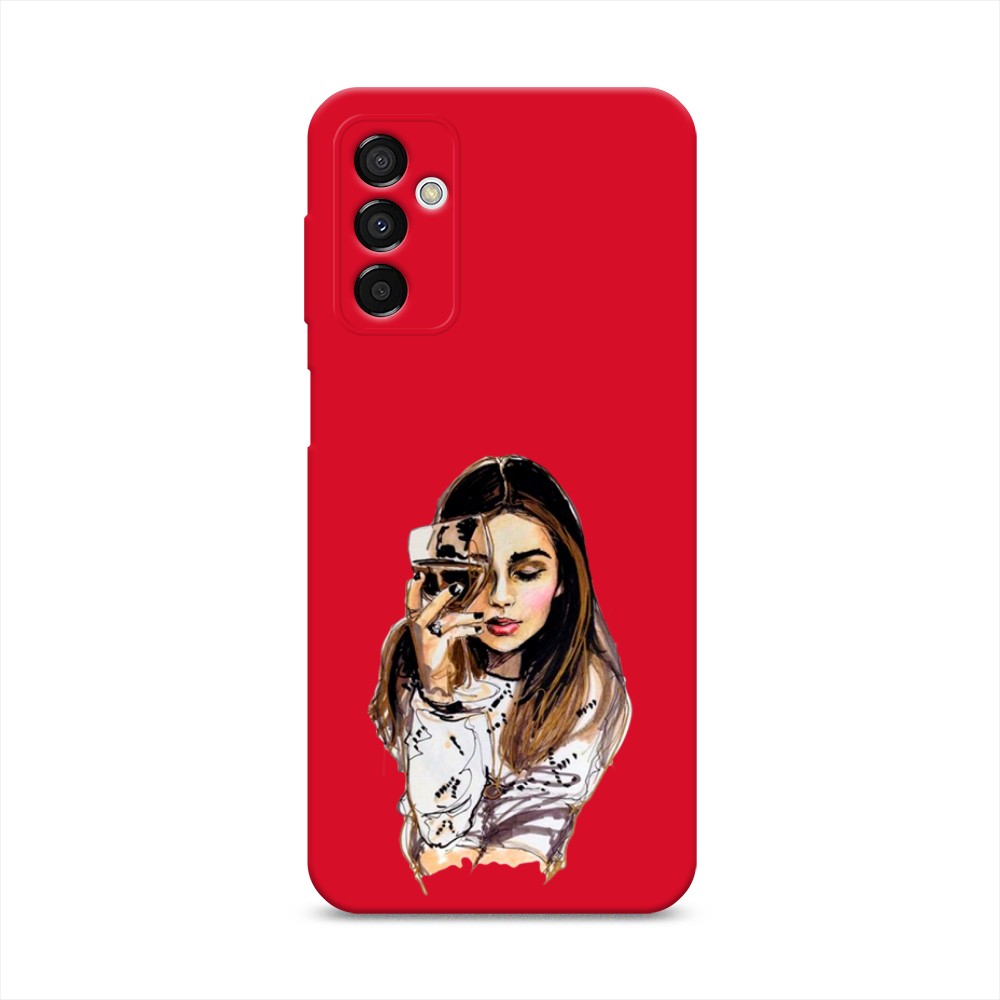 

Чехол Awog на Samsung Galaxy M23 5G "Девушка с бокалом", Бежевый;коричневый;белый, 2105553-1