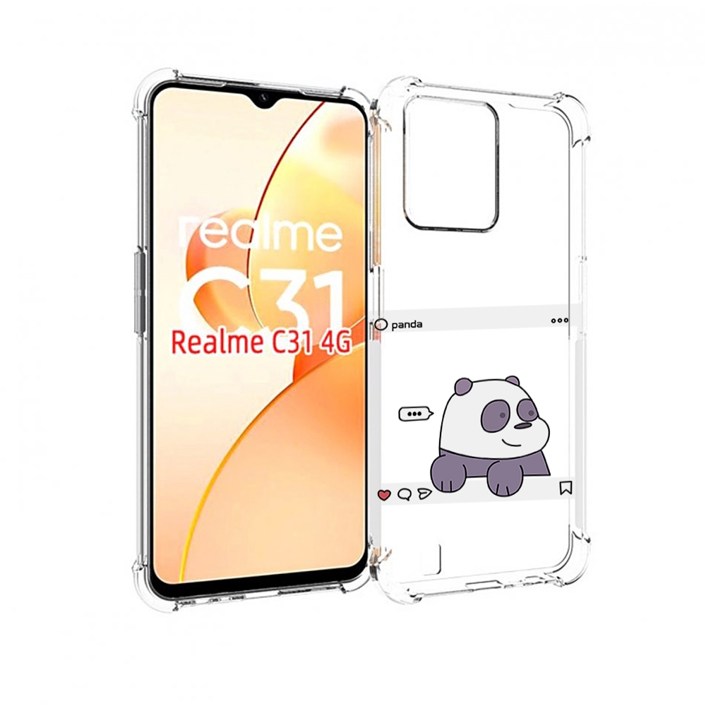 

Чехол MyPads пандочка-фотка для OPPO Realme C31, Прозрачный, Tocco