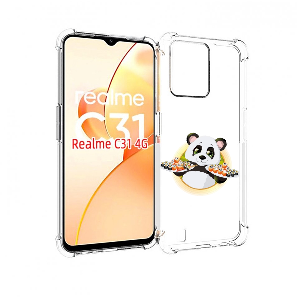 

Чехол MyPads панда-с-суши для OPPO Realme C31, Прозрачный, Tocco