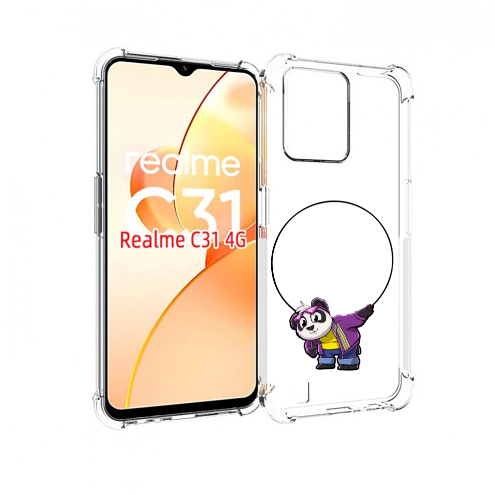 

Чехол MyPads панда-с-обручем для OPPO Realme C31, Прозрачный, Tocco
