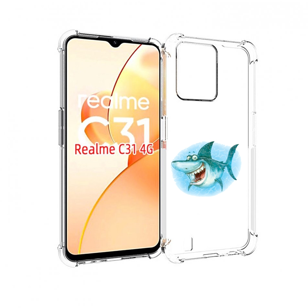 

Чехол MyPads веселая акула для OPPO Realme C31, Прозрачный, Tocco