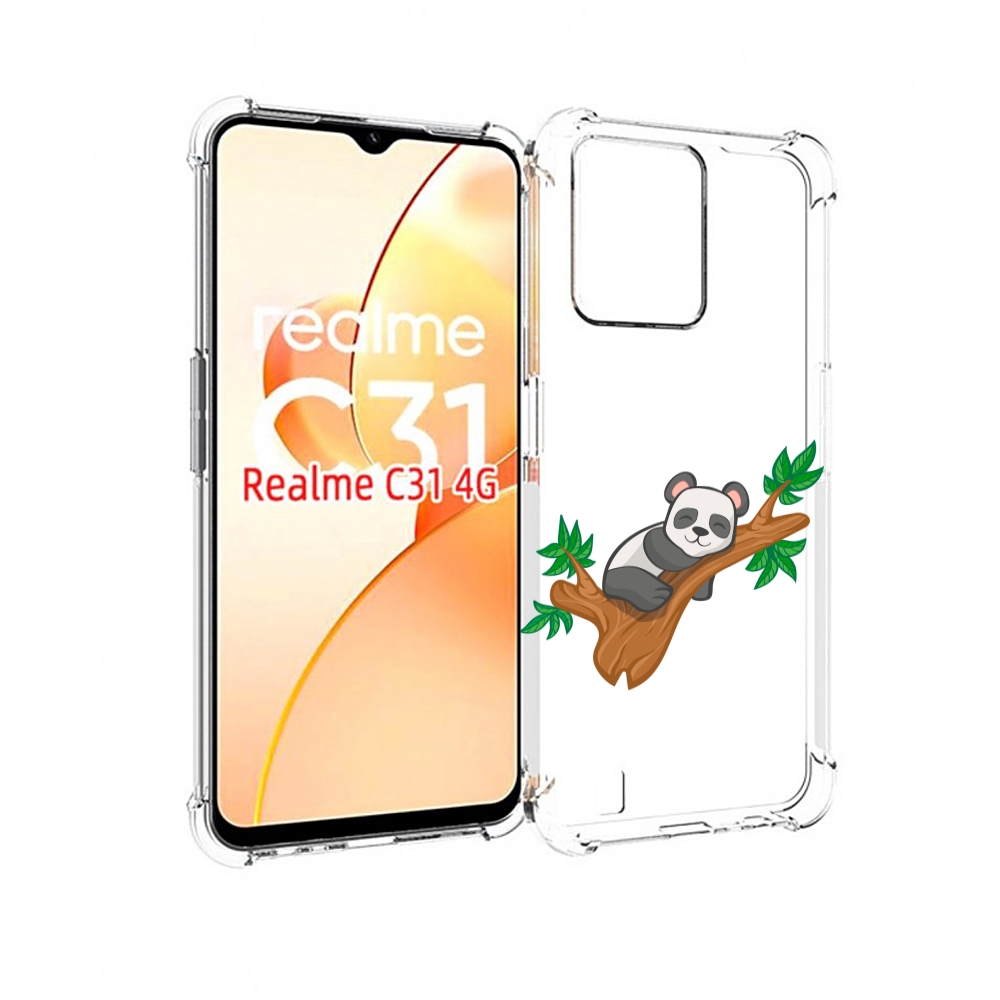 

Чехол MyPads панда-на-деревце для OPPO Realme C31, Прозрачный, Tocco