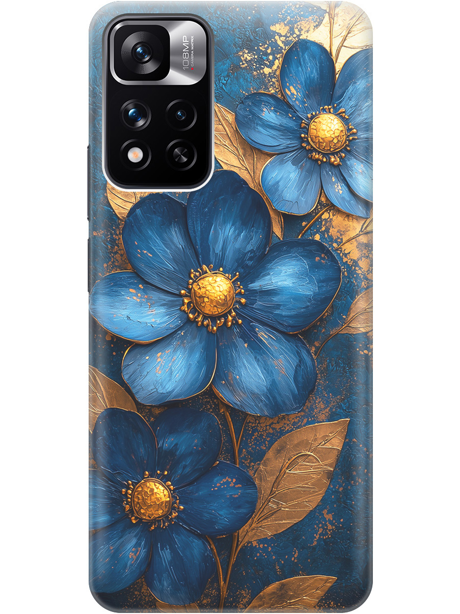 

Силиконовый чехол на Xiaomi Redmi Note 11 Pro+ 5G, Xiaomi 11i с принтом 835471, Прозрачный;золотистый;синий, 741736423